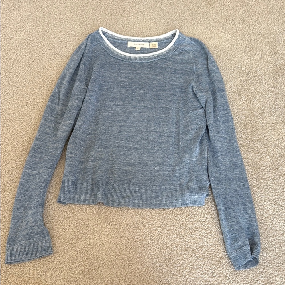 Inhabit Blue Long Sleeve Tee